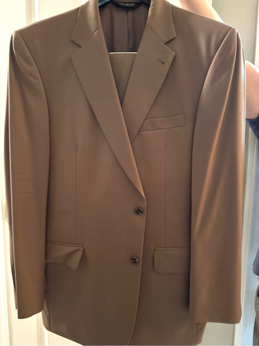 Jos. A. Bank Men's Light Brown Two-Button Suit Jacket and slacks